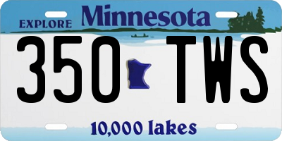 MN license plate 350TWS