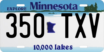 MN license plate 350TXV