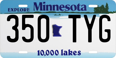 MN license plate 350TYG