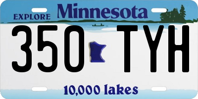MN license plate 350TYH