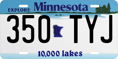 MN license plate 350TYJ