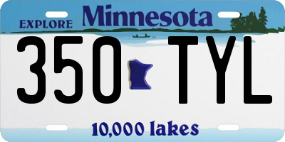 MN license plate 350TYL