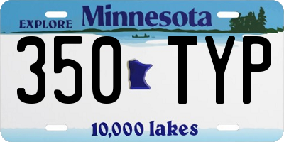 MN license plate 350TYP