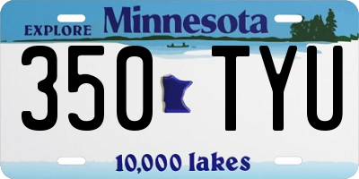 MN license plate 350TYU