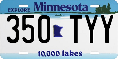 MN license plate 350TYY