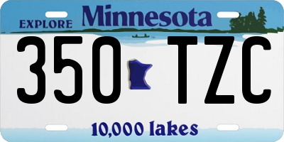 MN license plate 350TZC