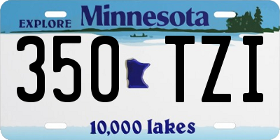 MN license plate 350TZI