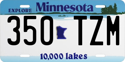 MN license plate 350TZM