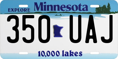 MN license plate 350UAJ