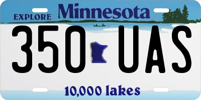 MN license plate 350UAS