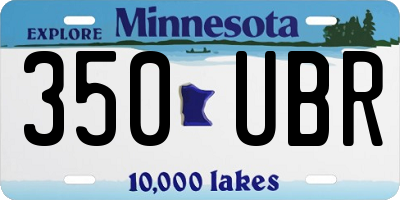 MN license plate 350UBR