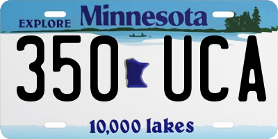 MN license plate 350UCA