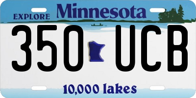 MN license plate 350UCB