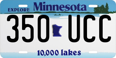 MN license plate 350UCC