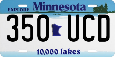 MN license plate 350UCD