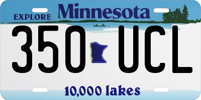 MN license plate 350UCL