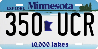 MN license plate 350UCR