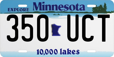 MN license plate 350UCT