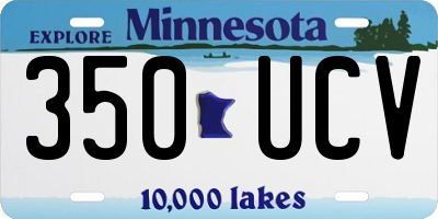 MN license plate 350UCV