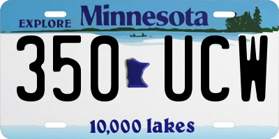 MN license plate 350UCW