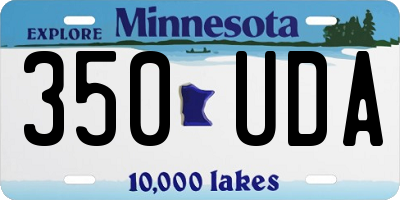 MN license plate 350UDA