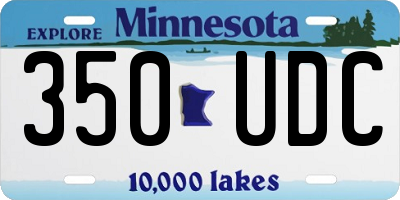 MN license plate 350UDC