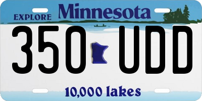 MN license plate 350UDD