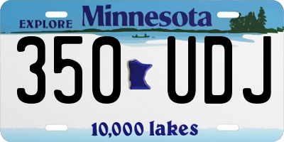 MN license plate 350UDJ