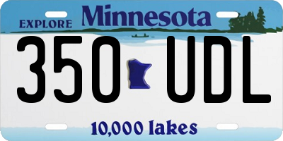 MN license plate 350UDL