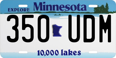 MN license plate 350UDM