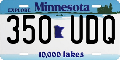 MN license plate 350UDQ