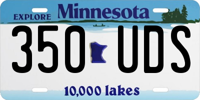 MN license plate 350UDS