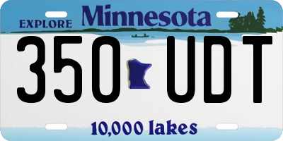 MN license plate 350UDT