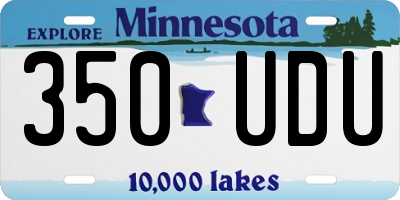 MN license plate 350UDU