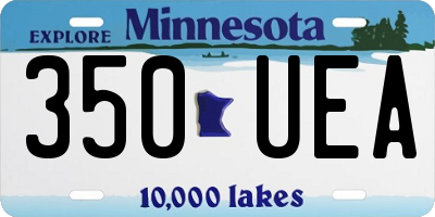 MN license plate 350UEA