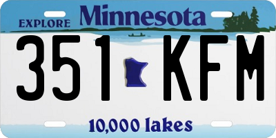 MN license plate 351KFM