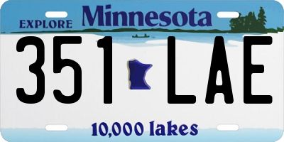 MN license plate 351LAE