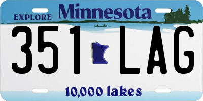 MN license plate 351LAG