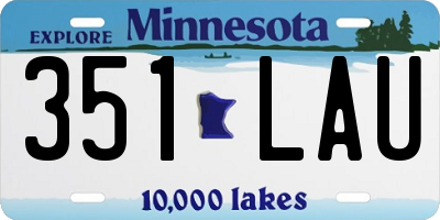 MN license plate 351LAU