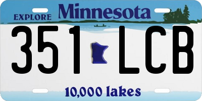 MN license plate 351LCB