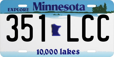 MN license plate 351LCC