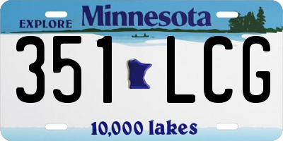MN license plate 351LCG