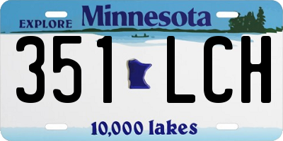 MN license plate 351LCH