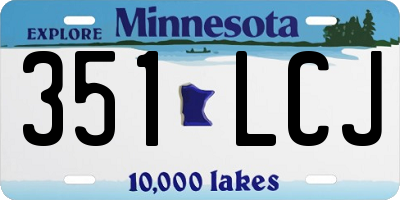 MN license plate 351LCJ