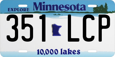 MN license plate 351LCP