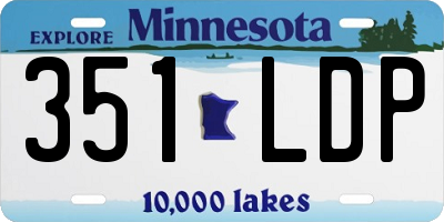 MN license plate 351LDP