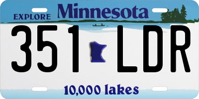MN license plate 351LDR