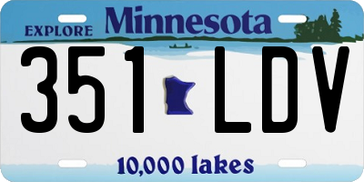 MN license plate 351LDV