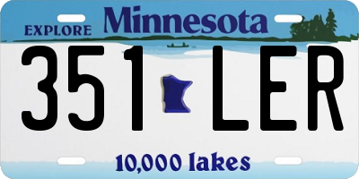 MN license plate 351LER