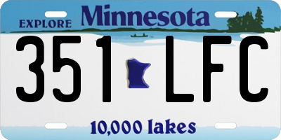 MN license plate 351LFC